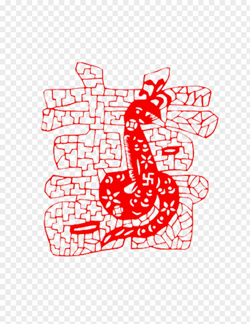 Paper-cut Patterns Snake Papercutting Budaya Tionghoa Pattern PNG