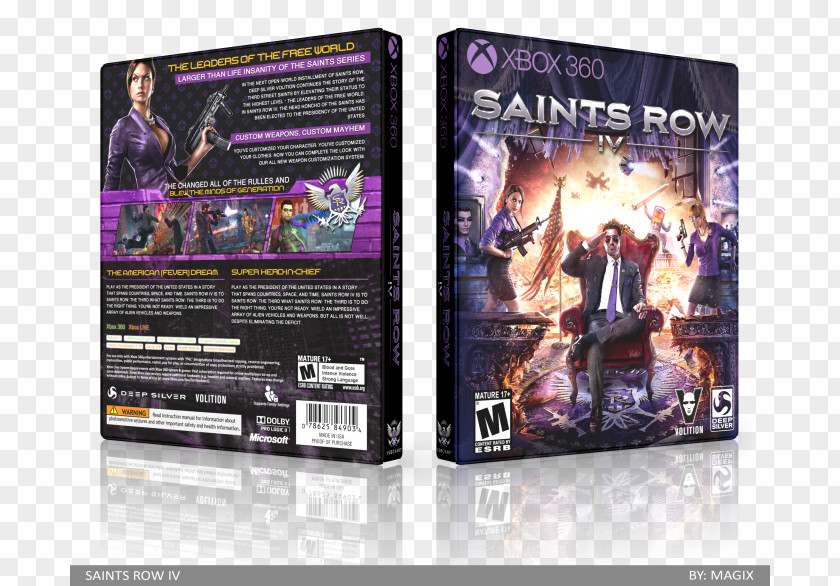 Saints Row 3 Art IV Row: The Third Gat Out Of Hell Xbox 360 2 PNG