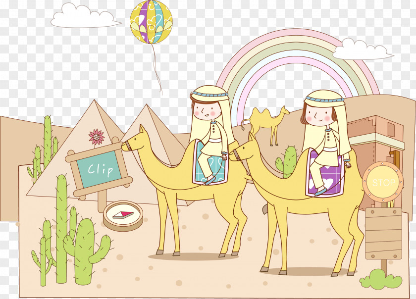 Camel Cartoon Illustration PNG