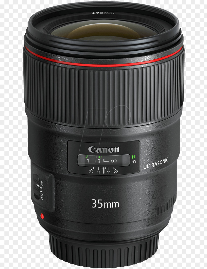 Camera Lens Canon EF Mount 35mm Wide-Angle F/1.4L II USM 24mm PNG