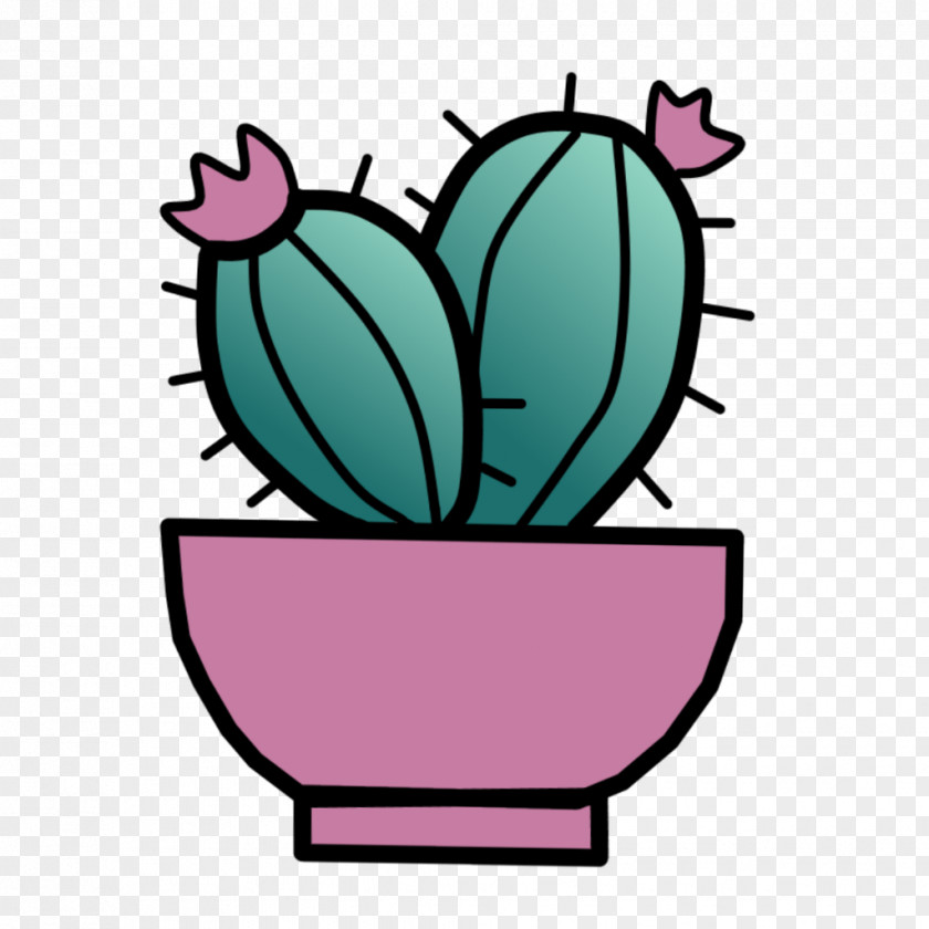 Logo Flowerpot Cactus PNG