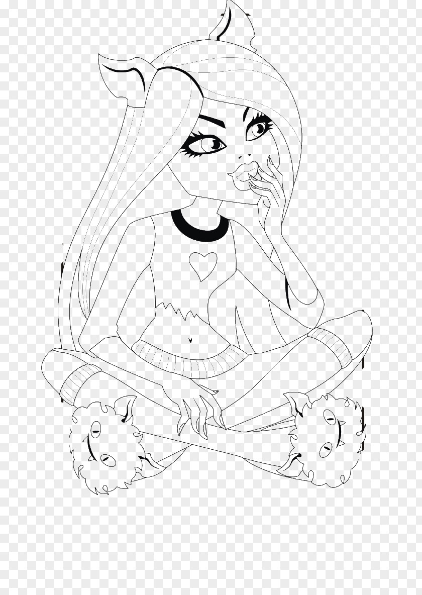 Wolf Coloring Pages Online Book Monster High Clawdeen Doll Drawing PNG