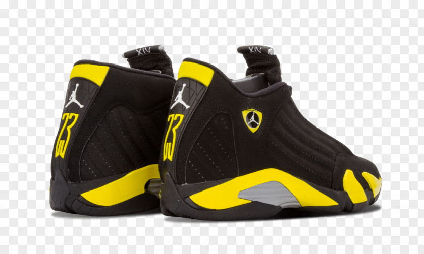 Yellow Thunder Air Jordan Sneakers Basketball Shoe Nike PNG