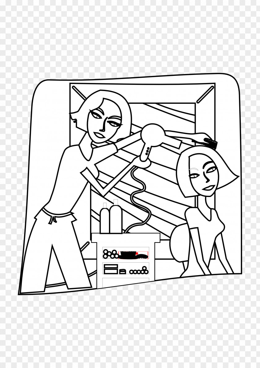 Art Barber Coloring Book Line Black And White Clip PNG