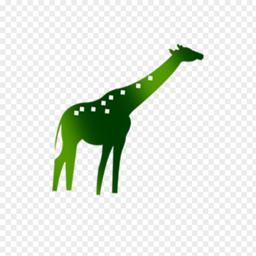 Green Giraffe Clip Art PNG