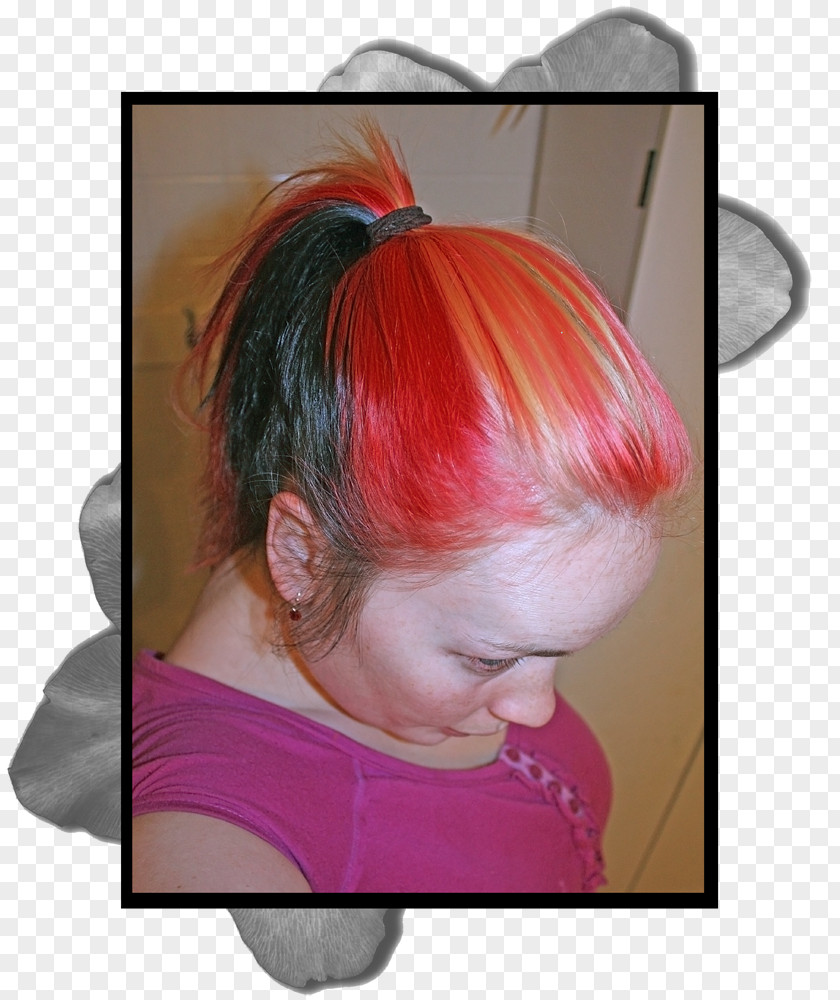 Hair Long Coloring Brown Red PNG