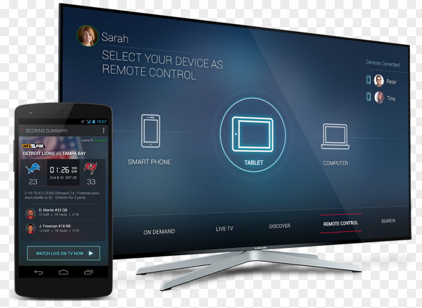 Samsung LED-backlit LCD Television Computer Monitors Smart TV Mockup PNG