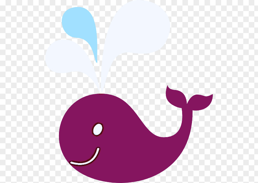 Smile Marine Mammal Clip Art Purple Violet Whale Cetacea PNG