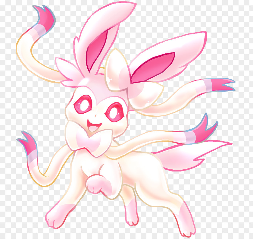 Sylveon Pokemon Showcase Rabbit Easter Bunny Hare Clip Art Illustration PNG