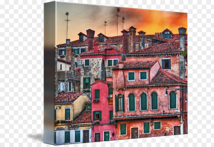 Window Venice On Fire Gallery Wrap Facade Collage PNG