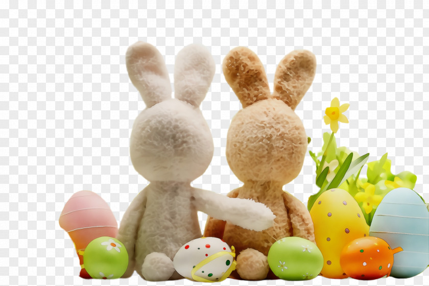 Plush Easter Egg Bunny PNG