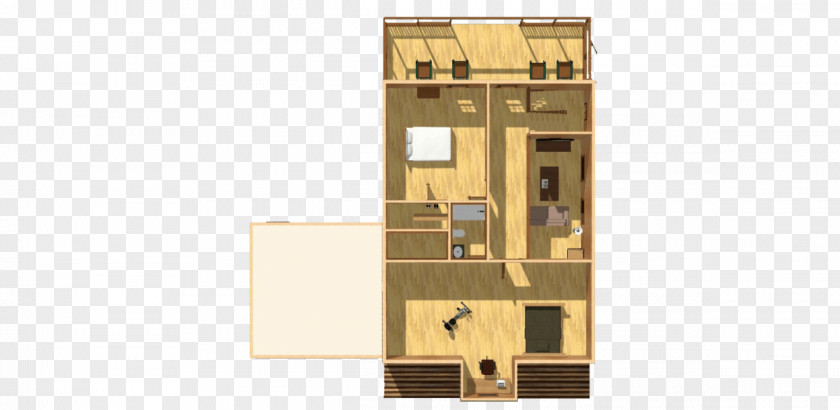 Second Floor Plan Furniture Facade Log Cabin PNG