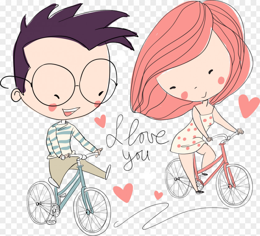 Vector Children Riding Drawing Illustration PNG