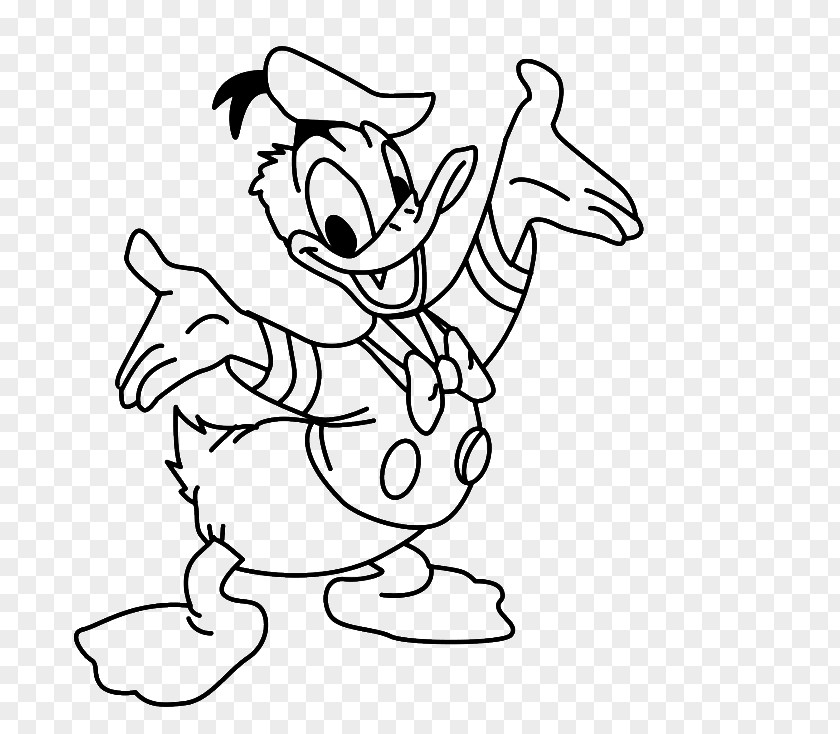 Donald Duck Daisy Coloring Book Drawing Cartoon PNG