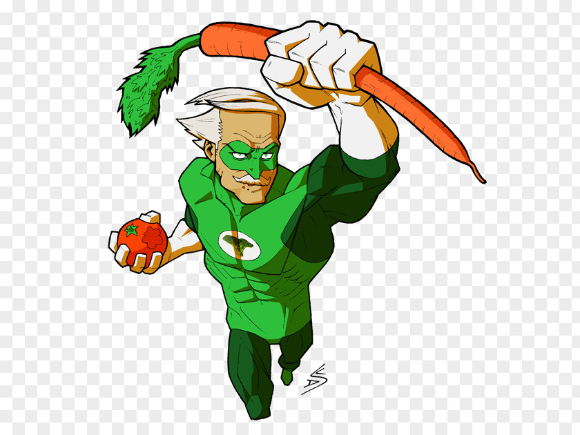 Vegetable Superhero Eating Food PNG