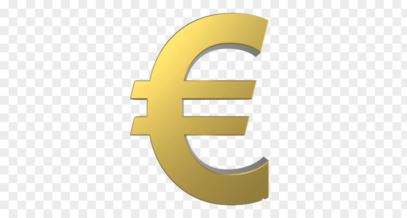 3D Metal Currency Symbol Euro Bank Logo Finance PNG