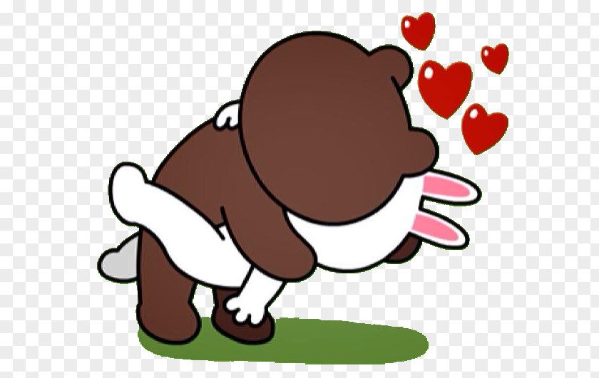 Line Sticker Friends Messaging Apps Brown Bear PNG