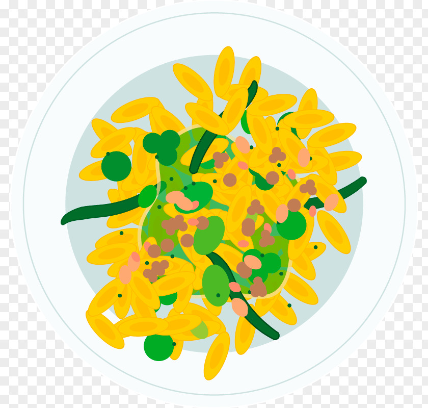 Spaghetti Aglio Olio Leaf Circle Font PNG