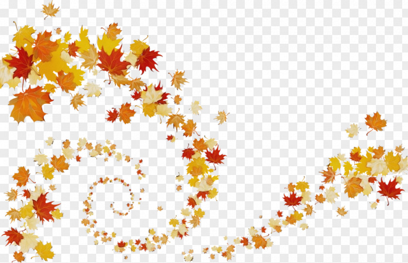 Yellow Watercolor Painting Autumn Leaf Drawing PNG
