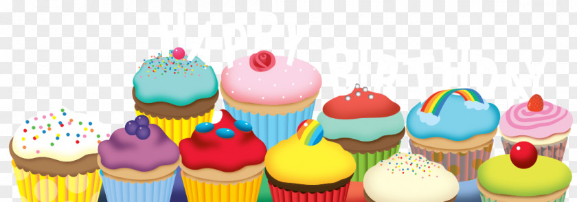 Birthday Cupcake Petit Four Muffin Cake Decorating Buttercream PNG