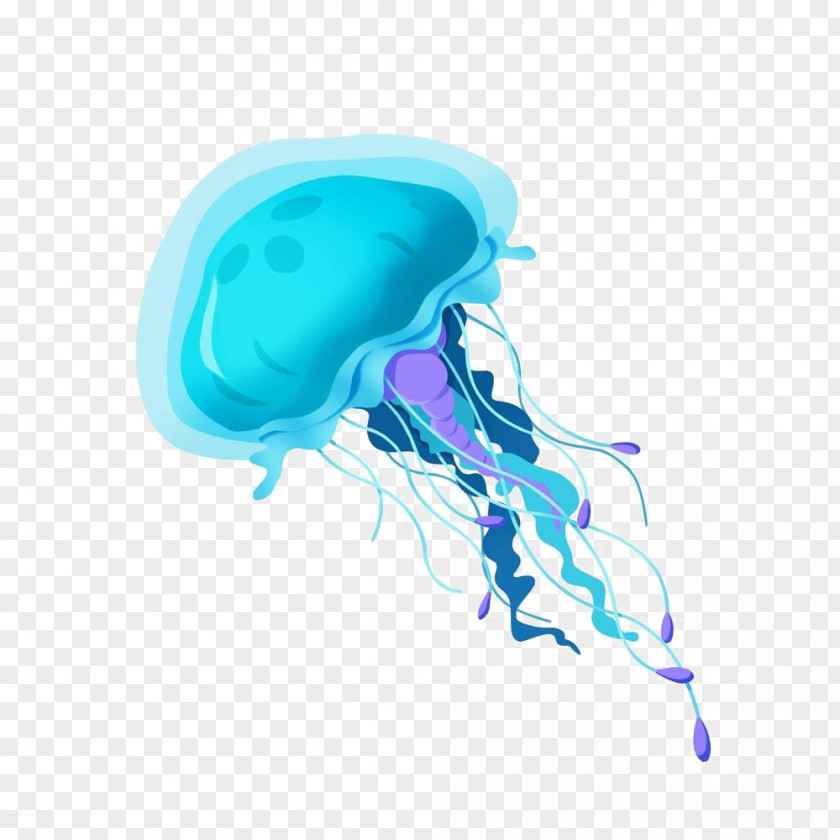 Blue Jellyfish PNG jellyfish clipart PNG