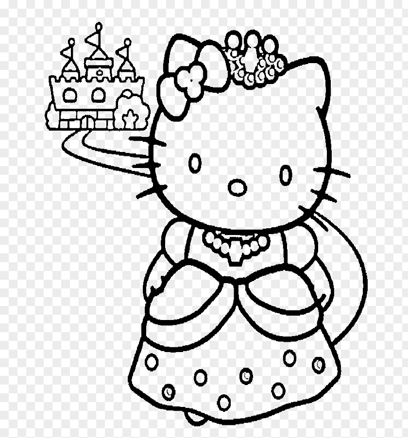 Disney Princess Hello Kitty Coloring Book Adult Drawing PNG