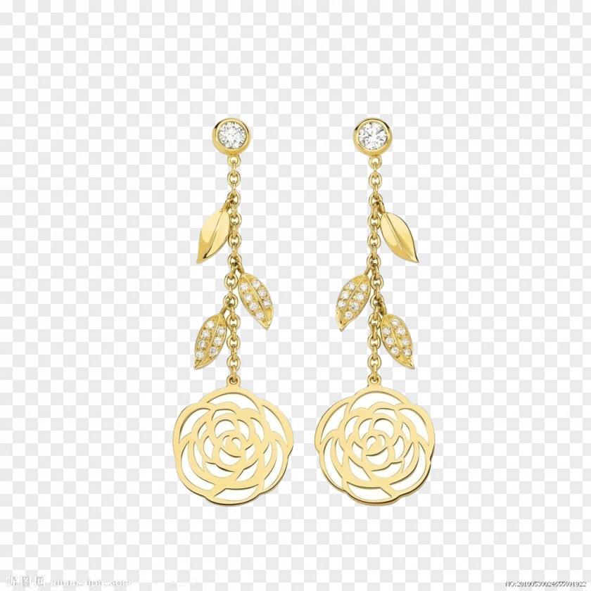 Gold Jewelry Chanel Japanese Camellia Earring Jewellery Bracelet PNG