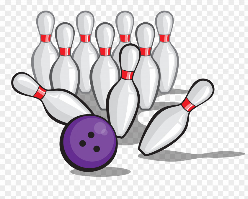 Vector Bowling Tournament Pin Ball Clip Art PNG