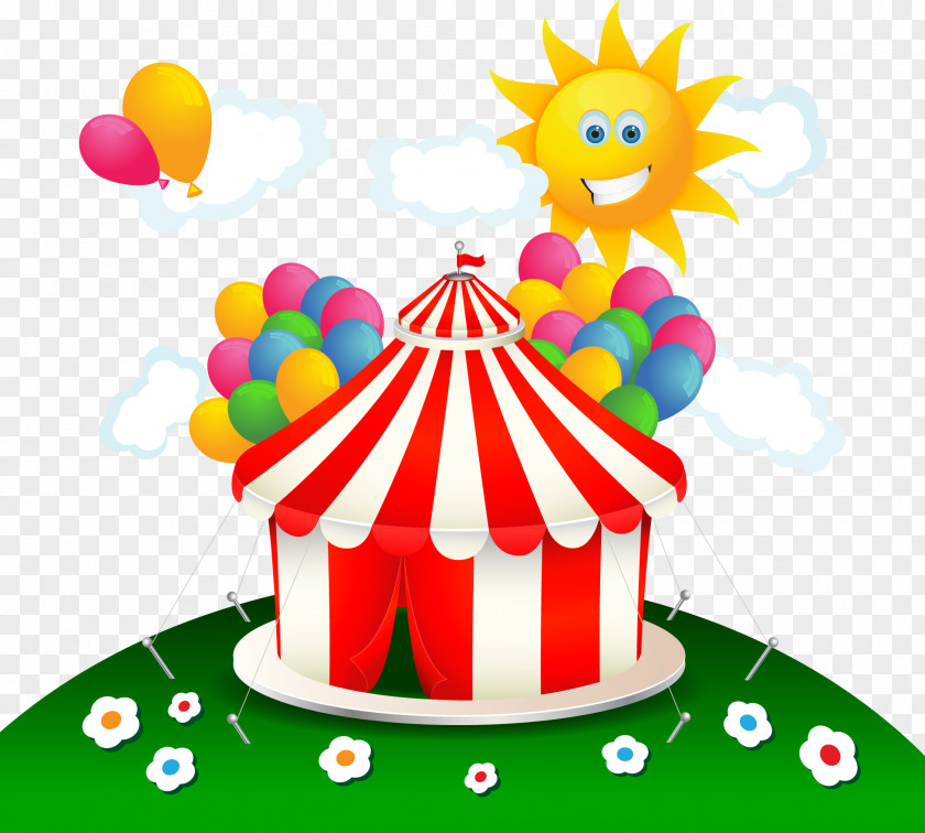 Vector Circus Tent Clip Art PNG