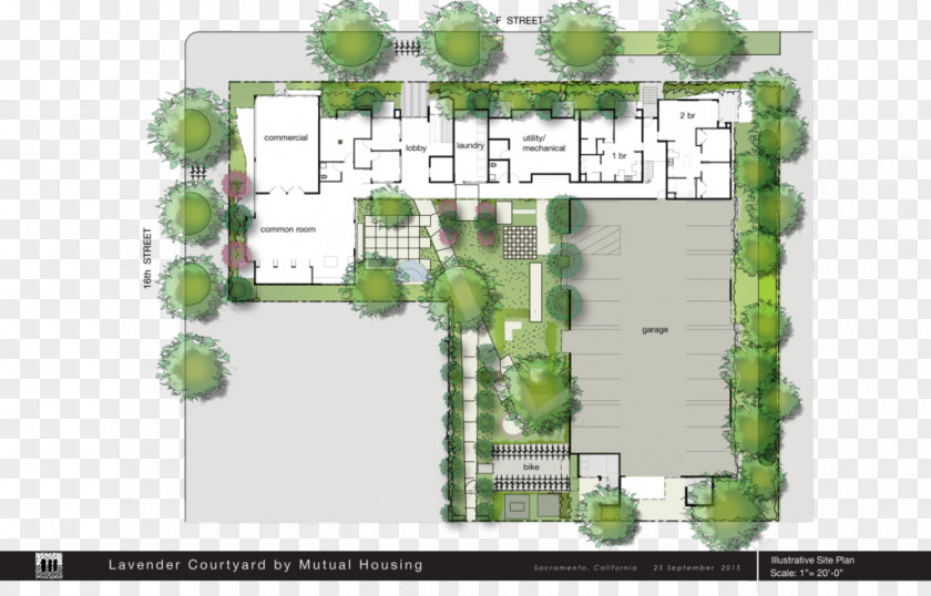 Design Mogavero Architects Courtyard Site Plan Floor PNG