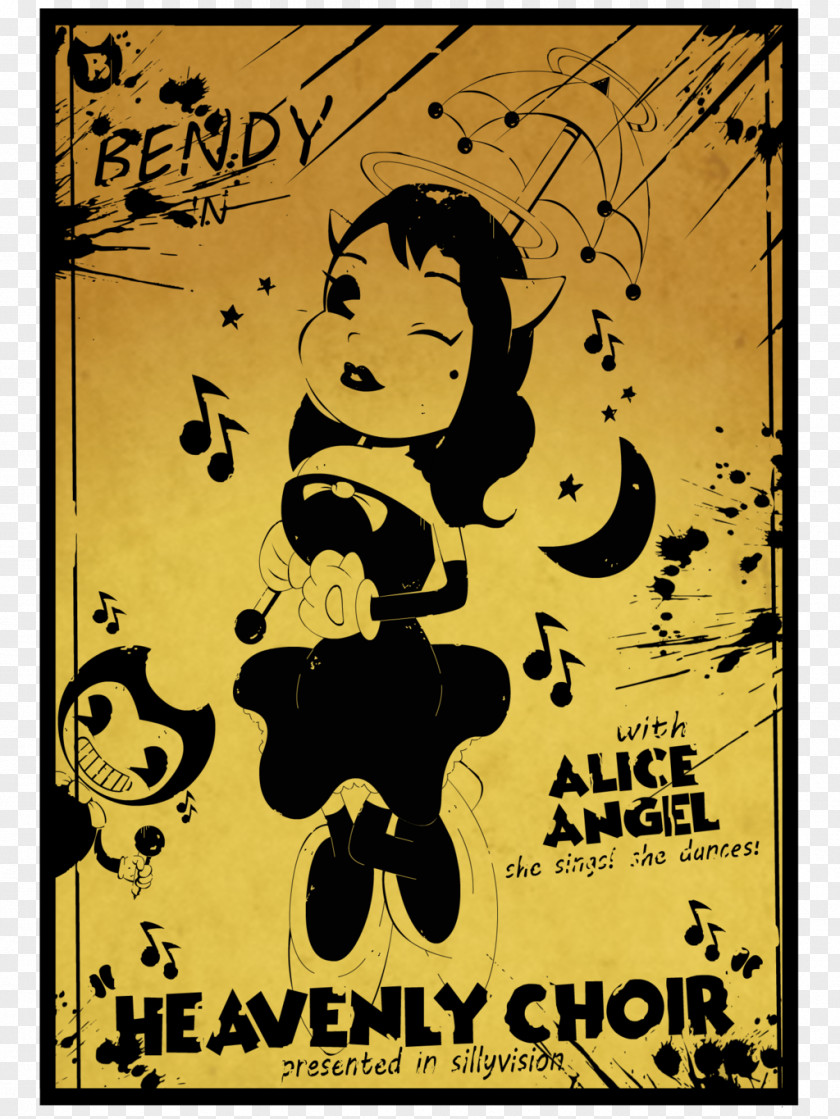 Fan Bendy And The Ink Machine Art Drawing Poster PNG