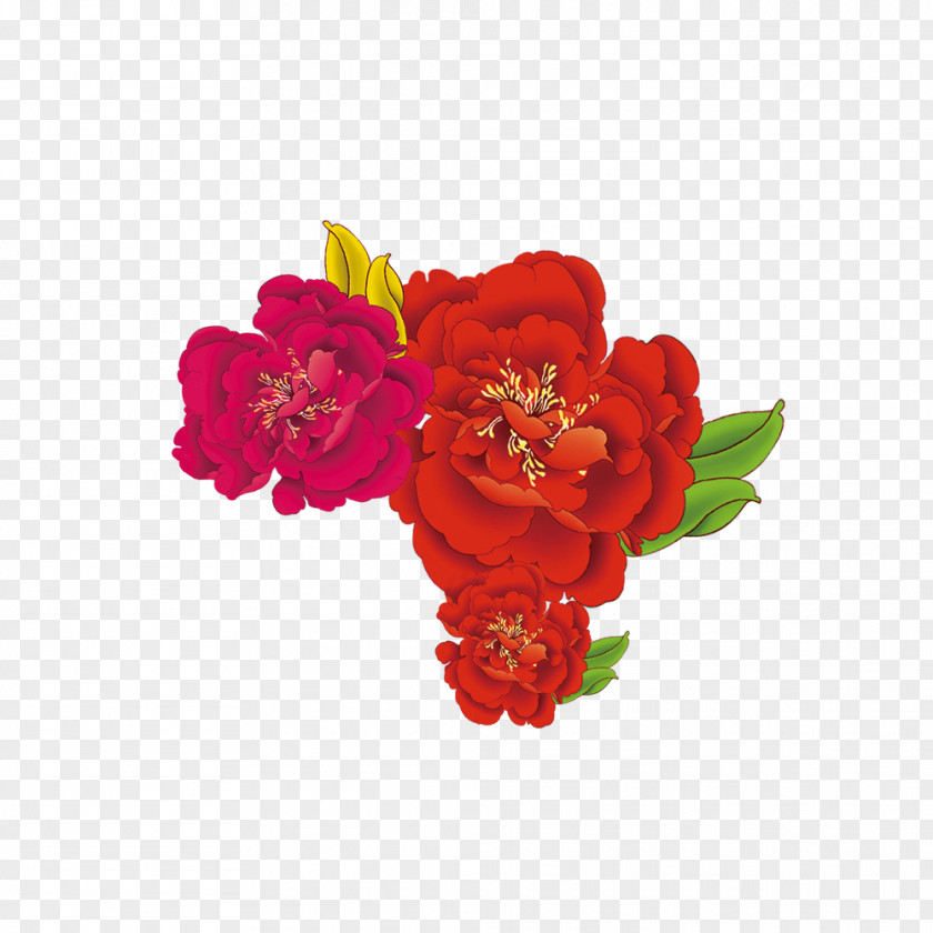 Peony Garden Roses Flower PNG