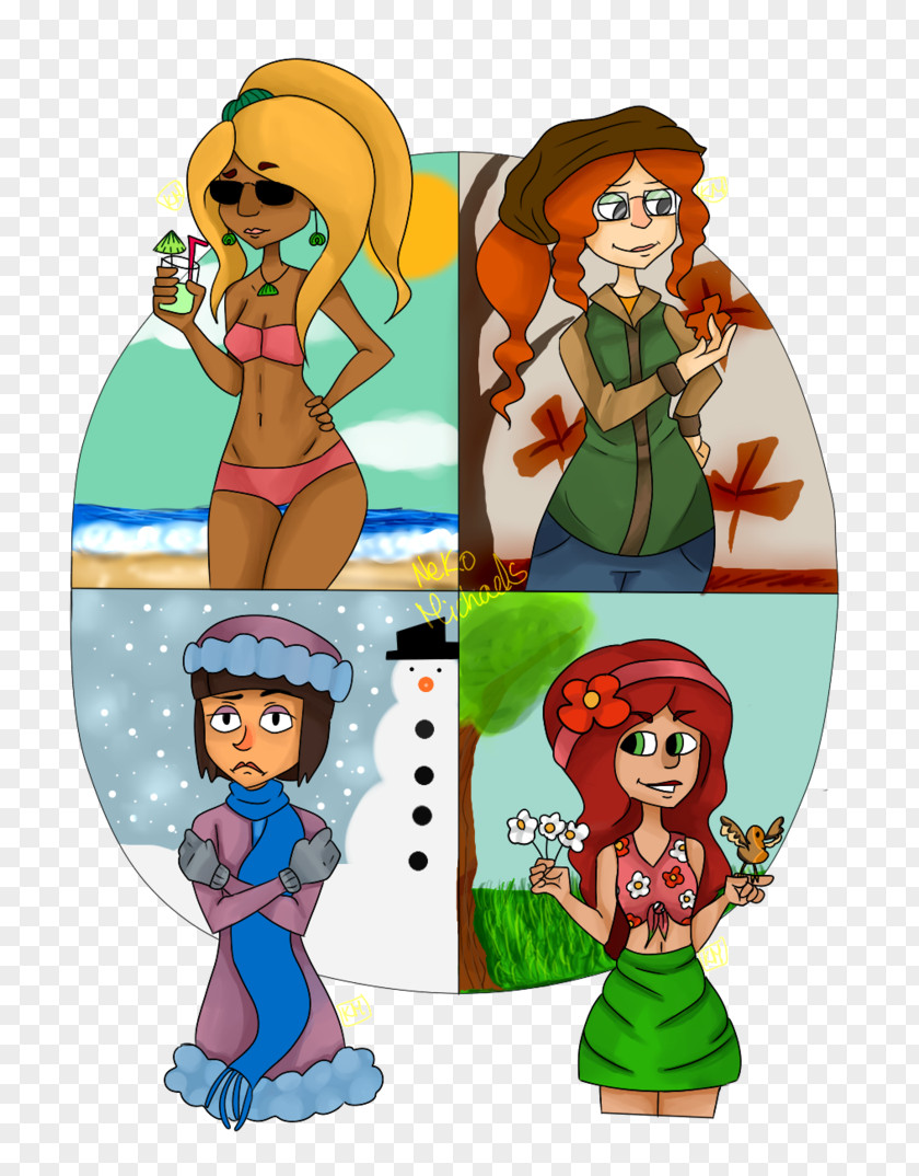 Four Seasons Fiction Cartoon Clip Art PNG