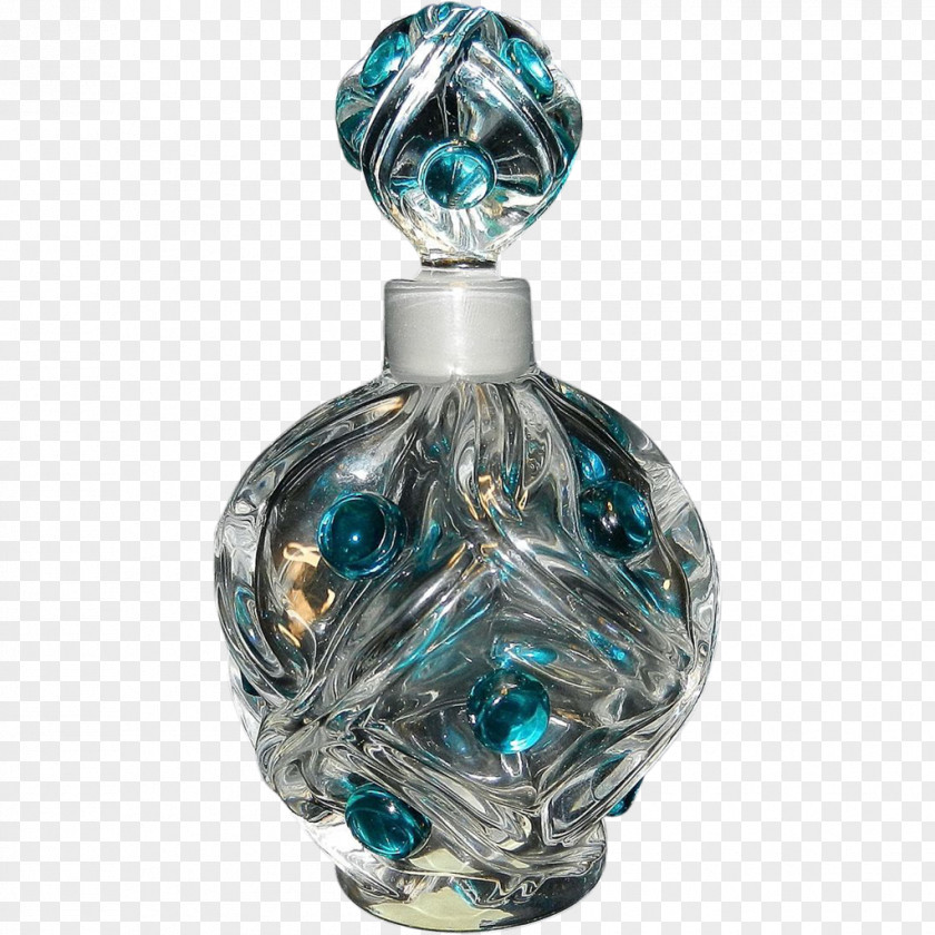 Glass Bottle Cobalt Blue Perfume Crystal PNG