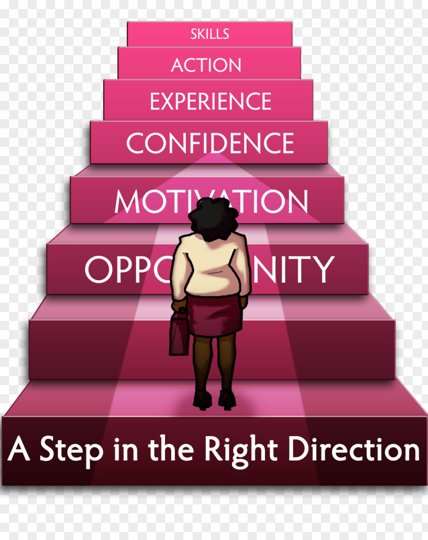 Step Right Up Project Goal Confidence Cartoon PNG