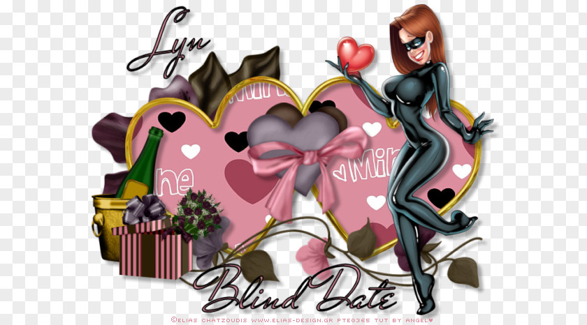 The Blind Date Illustration Animated Cartoon Pink M Font PNG