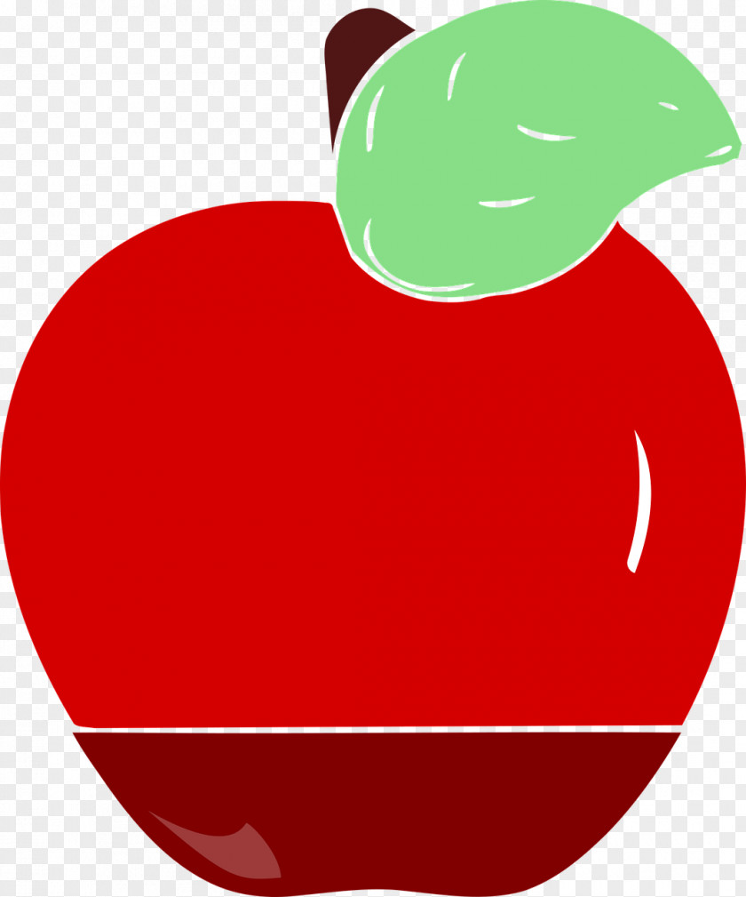 Apple With Leaves Illustration PNG