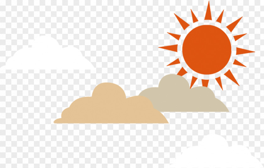 Hand-painted Cartoon Sun Flat Design Icon PNG