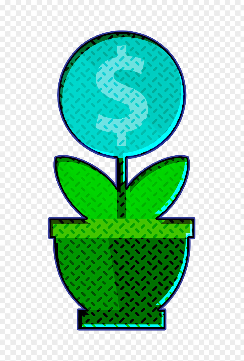 Symbol Green Business Icon Growth Money PNG
