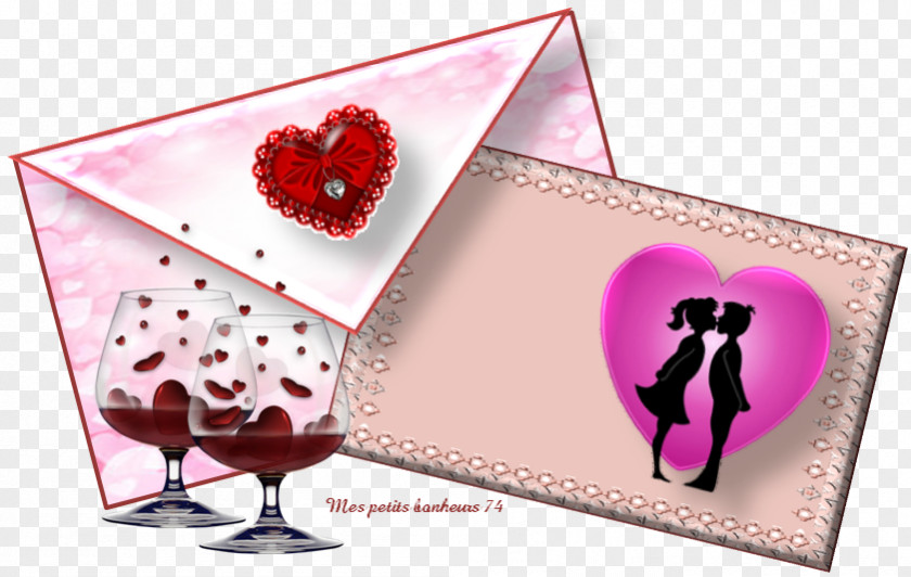 Valentine's Day Love Greeting & Note Cards Glass Stemware PNG