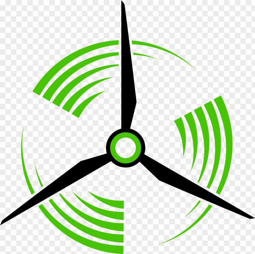 Wind Power Turbine Logo PNG