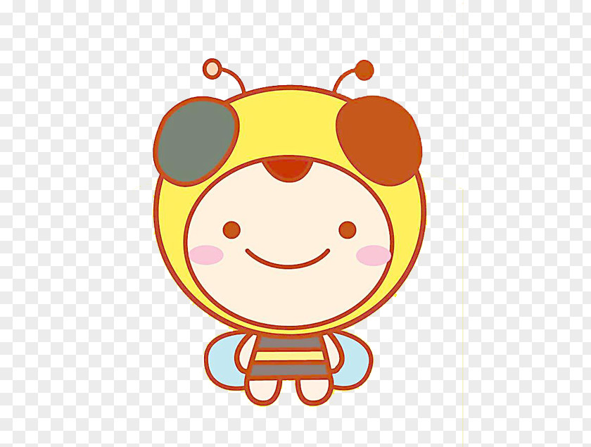 Cute Little Bee Cartoon Honey PNG