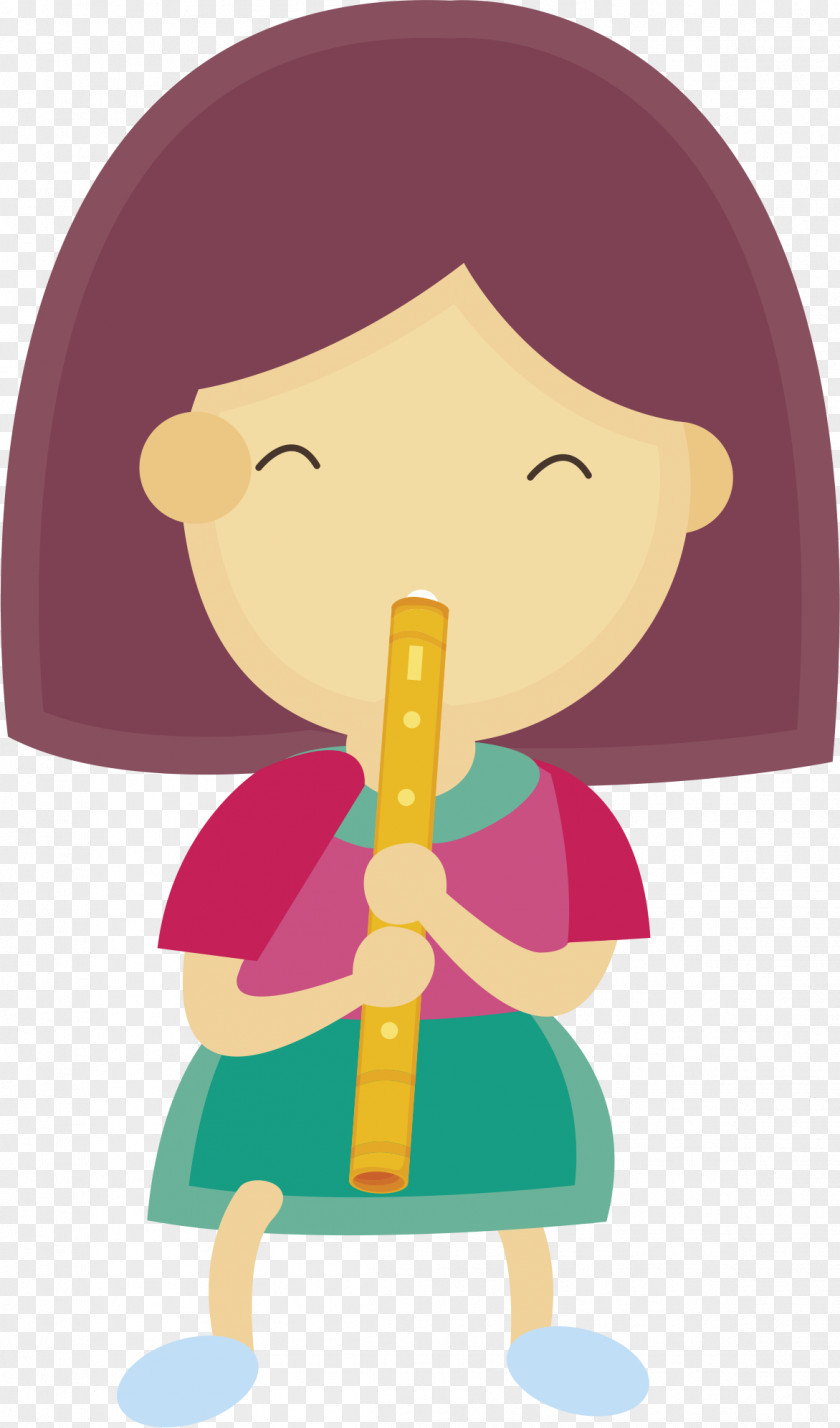 One Who Plays The Flute Drawing Clip Art PNG