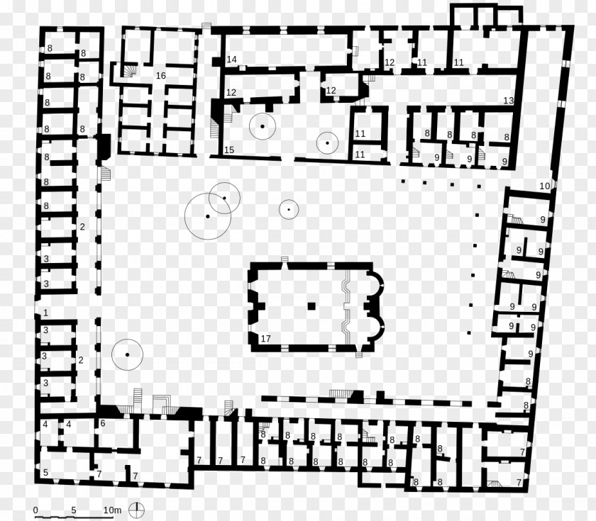 Plan Arkadi Monastery Rethymno Monastic Cell Floor PNG