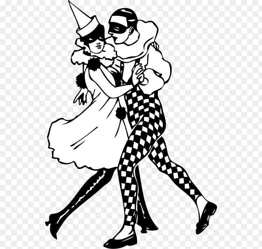 Blink Cliparts Harlequin Pierrot Dance Clip Art PNG