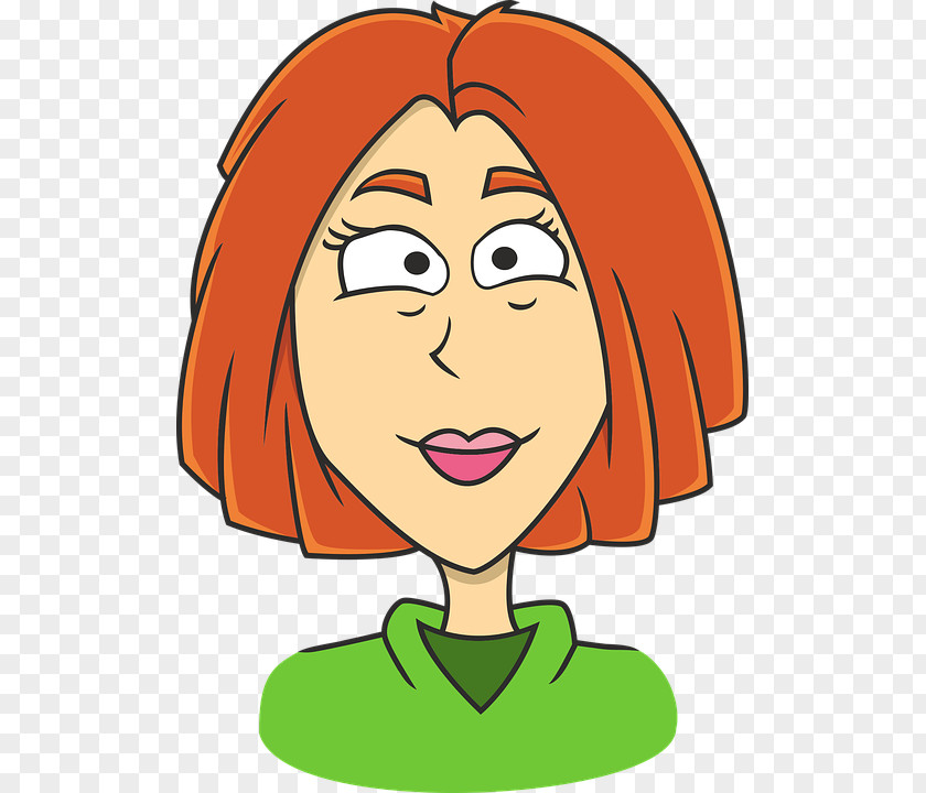 Cartoon Character Female Woman Face Clip Art PNG