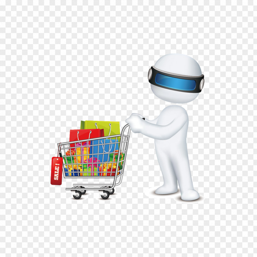 People Pushing A Shopping Cart Royalty-free Stock Photography Clip Art PNG
