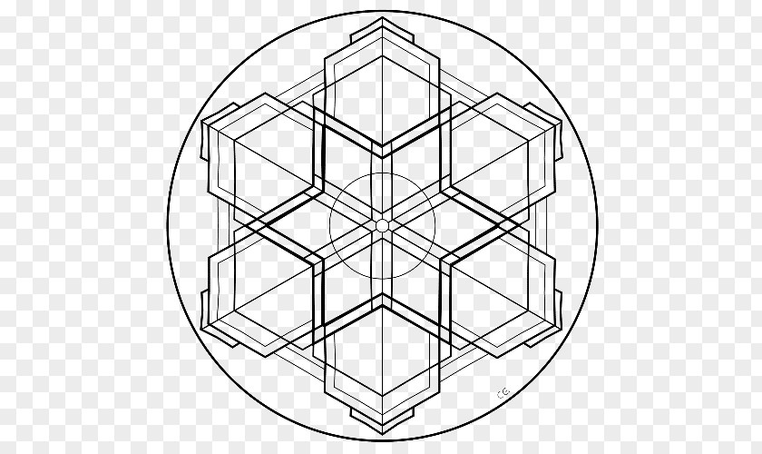 Geometric Block Mandala Pattern Geometry Symmetry Coloring Book PNG