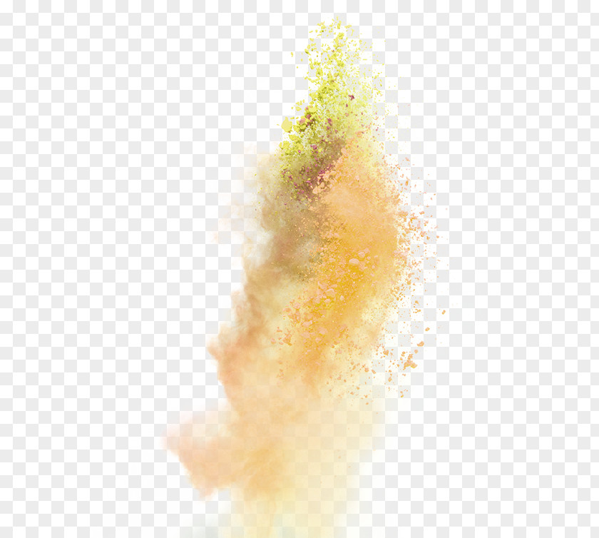 Yellow Atmospheric Explosion Effect Element PNG
