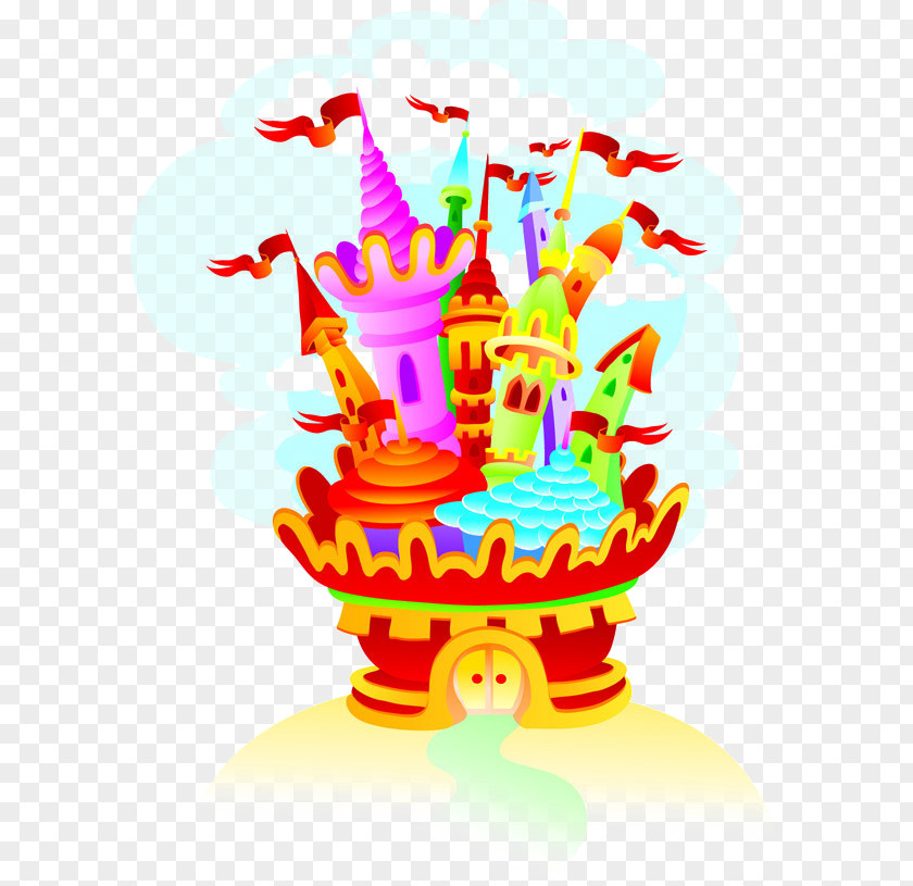 Element Color Cartoon Castle House Royalty-free Cdr PNG